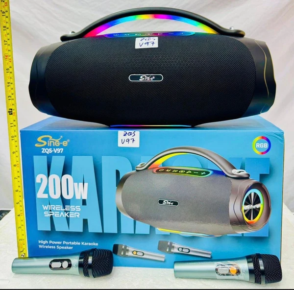 اسپیکر بی‌سیم ZQS-V97 با دو میکروفن و قدرت خروجی 200 وات