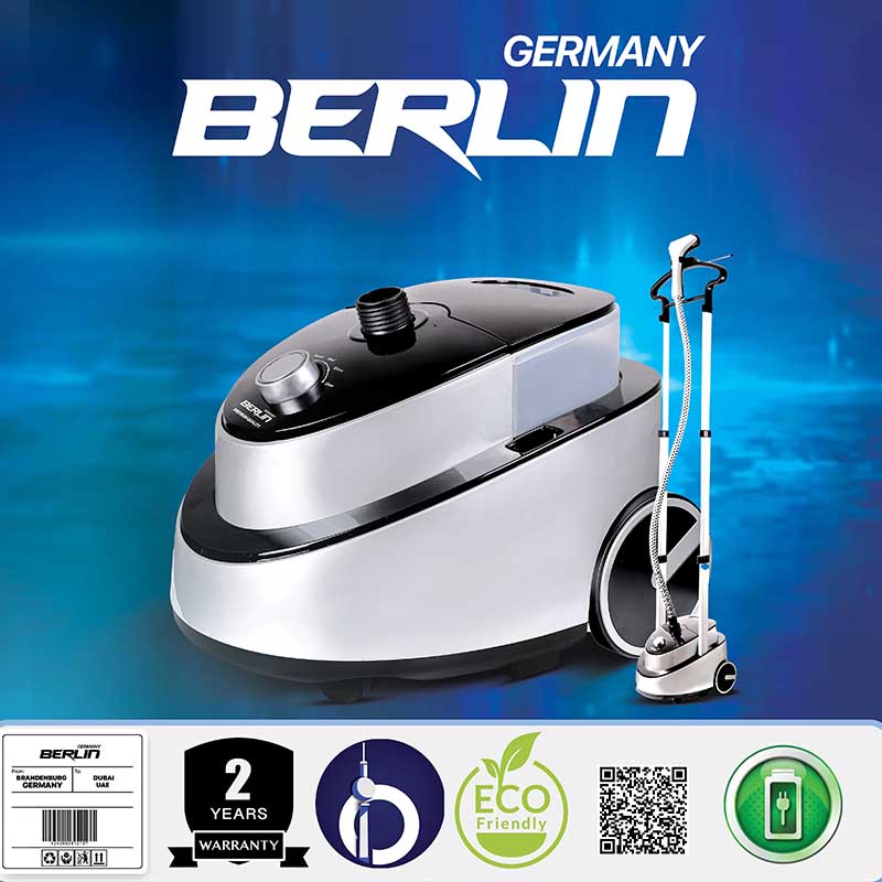 اتو ایستاده دو پایه تمام فول برلین BG-1050GS
