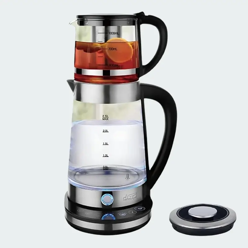 چای ساز دی اس پی مدل KK1277 با کتری شیشه ای